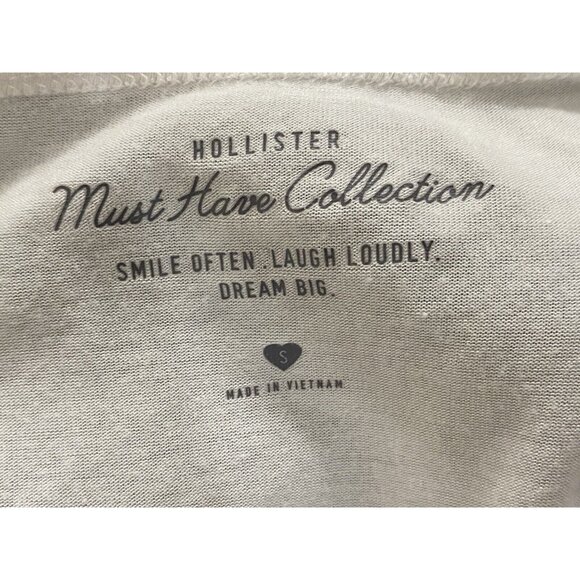 Hollister Must Have Collection Woman Size Small T-Shirt White With Pocket - Picture 4 of 9